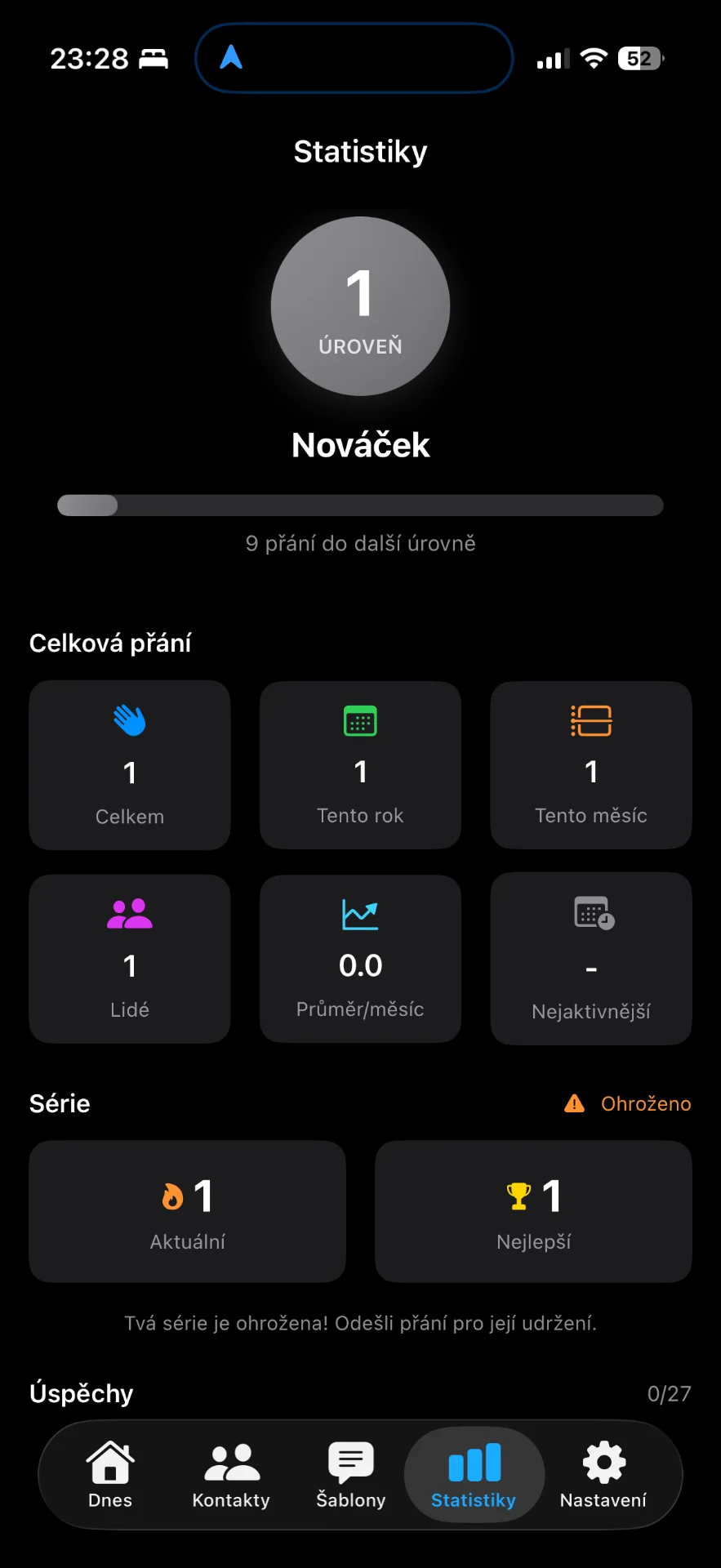 Gratulant app showing celebration timeline 5